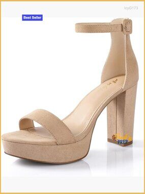 Chunky Platform Heels - 4 Inch Block Heeled Sandals - Strappy Open Toe Summer